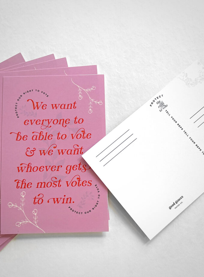 We Want to Vote Postcards